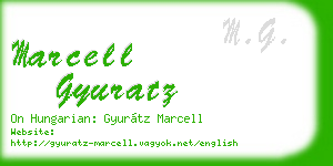 marcell gyuratz business card